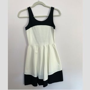 Black and White Aqua Mini Dress